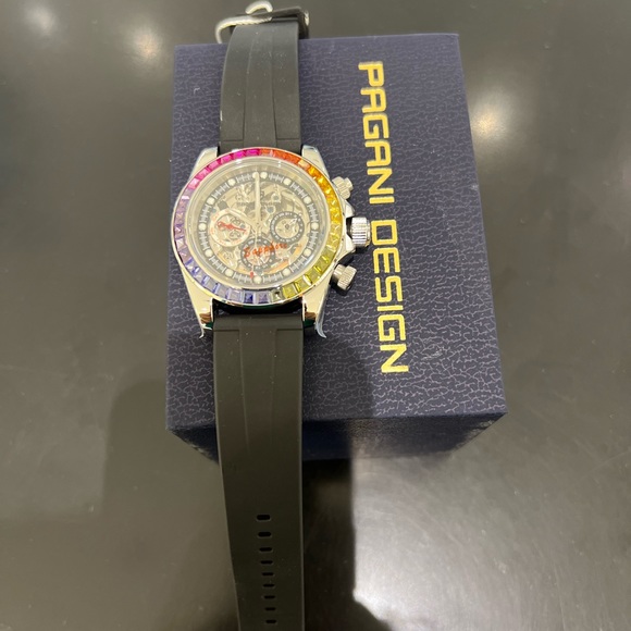 Pagani design automatic rubber strap watch mens - Picture 9 of 12